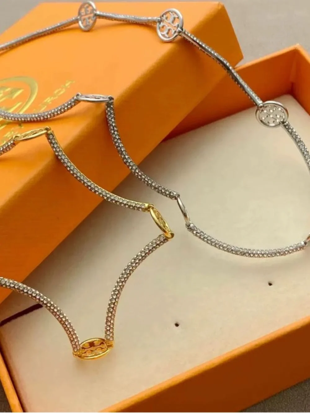 Tory Burch silver size plated